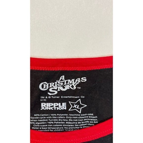 A Christmas Story Movie You'll Shoot Your Eye Out Raglan T-shirt Men XL Black - Picture 4 of 5